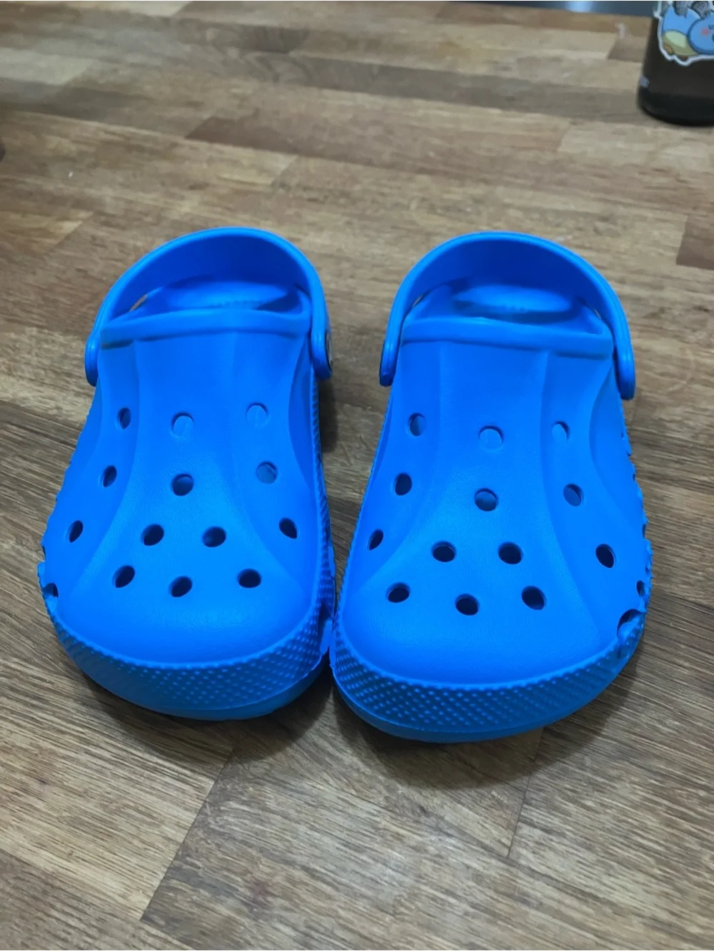 CROCS Kids Bright Blue Classic Water Clogs with Heel Strap